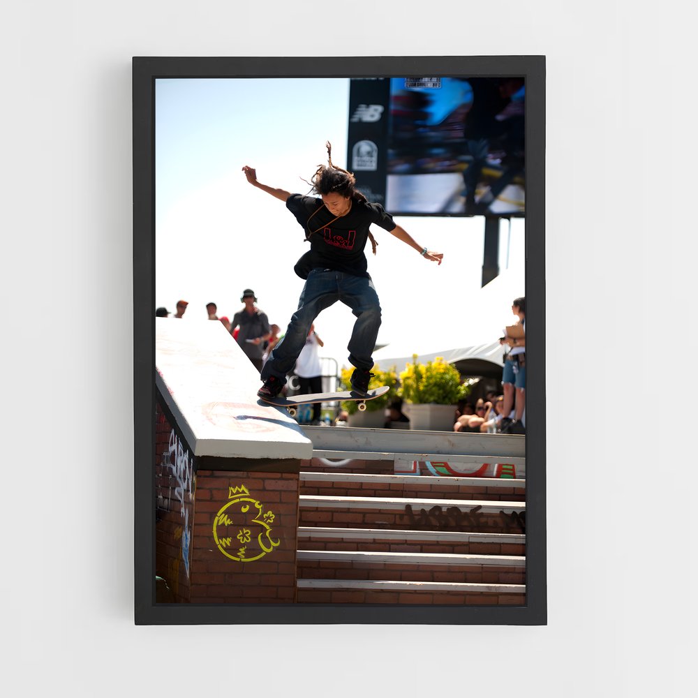 Poster Nyjah de huston – affiche Skateboard (vue 2)